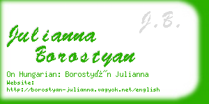 julianna borostyan business card